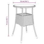 vidaXL Garden Bistro Set Poly Rattan Medium Modern Bistro Set