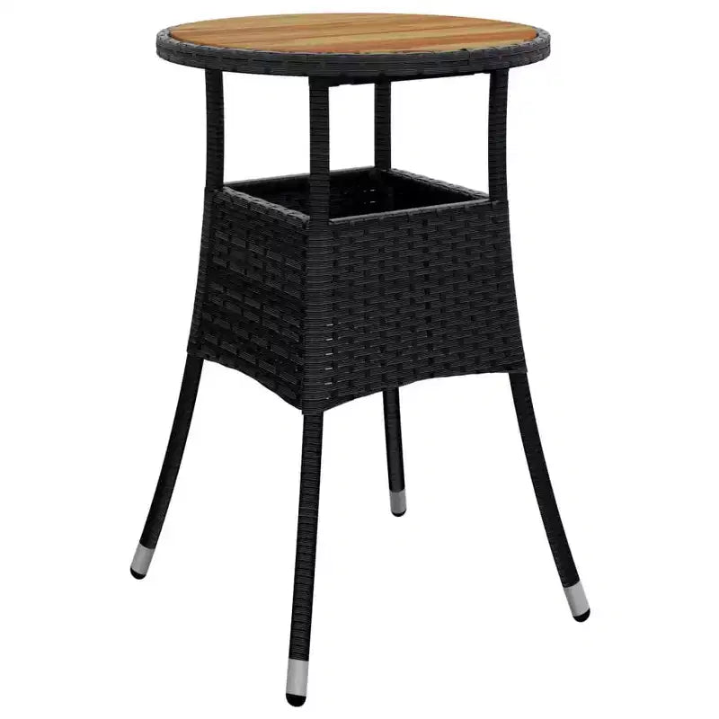 vidaXL Garden Bistro Set Poly Rattan Medium Modern Bistro Set