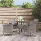 vidaXL Garden Bistro Set Poly Rattan Medium Modern Bistro Set
