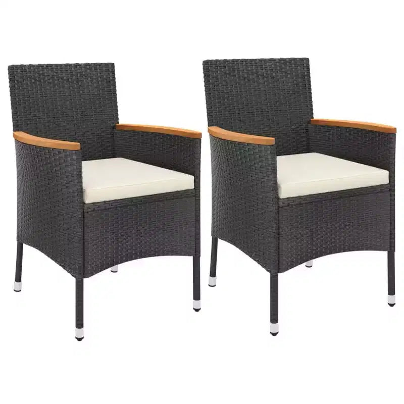 vidaXL Garden Bistro Set Poly Rattan Medium Modern Bistro Set