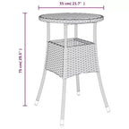 vidaXL Garden Bistro Set Poly Rattan Medium Modern Bistro Set