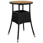 vidaXL Garden Bistro Set Poly Rattan Medium Modern Bistro Set