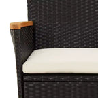 vidaXL Garden Bistro Set Poly Rattan Medium Modern Bistro Set