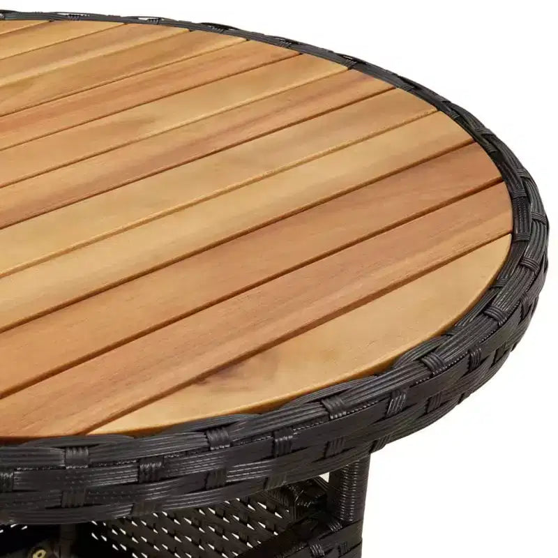 vidaXL Garden Bistro Set Poly Rattan Medium Modern Bistro Set