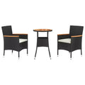 vidaXL Garden Bistro Set Poly Rattan Medium Modern Bistro Set