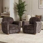 Christopher Knight Home Yannis Modern Wooden Upholstered Accent Chair with Rom Arms (Set of 2)