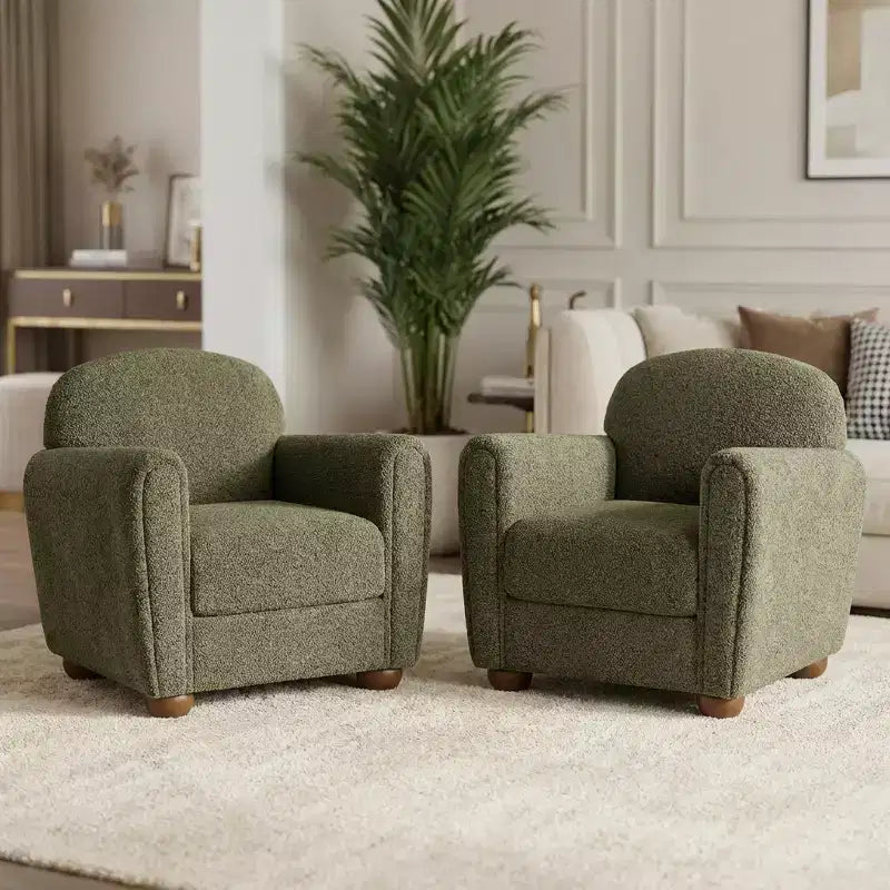 Christopher Knight Home Yannis Modern Wooden Upholstered Accent Chair with Rom Arms (Set of 2)