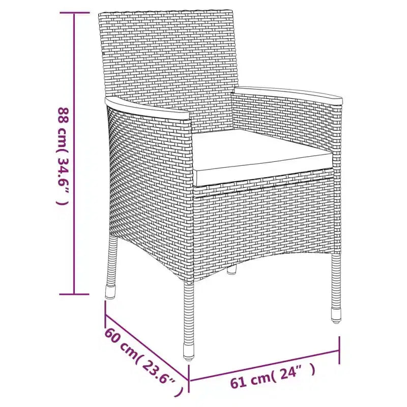 vidaXL Garden Bistro Set