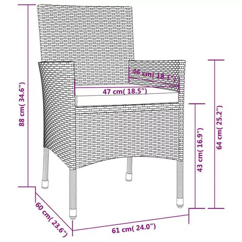 vidaXL Garden Bistro Set