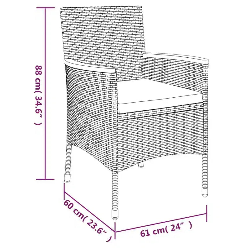 vidaXL Garden Bistro Set