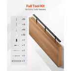 VEVOR Floating Shelf Bracket 1 Pack, 190 lbs/86 kg Weight Capacity, 34x6.2x1.5 inch / 863.6x157.4x38.1 mm, Heavy Duty Hidden, Wall Mounting, Black
