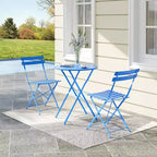 Bistro Table and Chairs Set of 2,3 Piece Outdoor/Indoor Folding Patio Bistro Sets,2 Chair Patio Furniture Set with Table,Premium Frame Foldable Tables