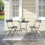 Bistro Table and Chairs Set of 2,3 Piece Outdoor/Indoor Folding Patio Bistro Sets,2 Chair Patio Furniture Set with Table,Premium Frame Foldable Tables