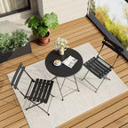Bistro Table and Chairs Set of 2,3 Piece Outdoor/Indoor Folding Patio Bistro Sets,2 Chair Patio Furniture Set with Table,Premium Frame Foldable Tables