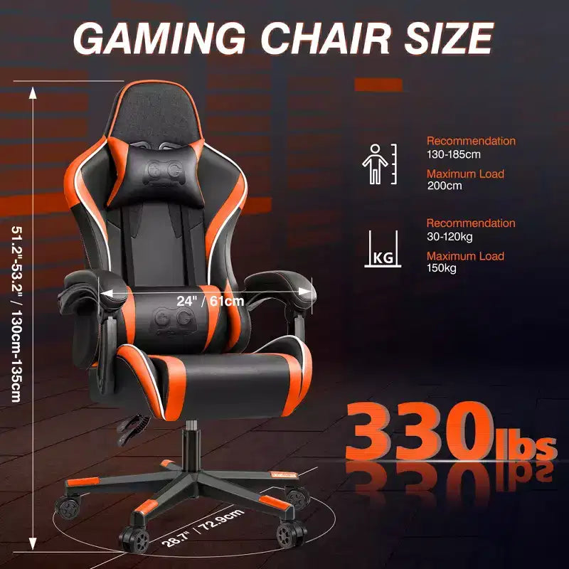 KERDOM Executive Leather Office Chair, Ergonomic Office Chair High Back Lumbar Support with Padded Armrests