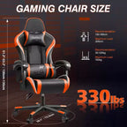 KERDOM Executive Leather Office Chair, Ergonomic Office Chair High Back Lumbar Support with Padded Armrests