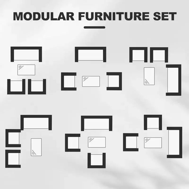 4 Piece Patio Furniture Set, Rattan Wicker Patio Conversation Set with Coffee Table, Outdoor Table and Chairs Set for Backyard Poolside,Black & Beige