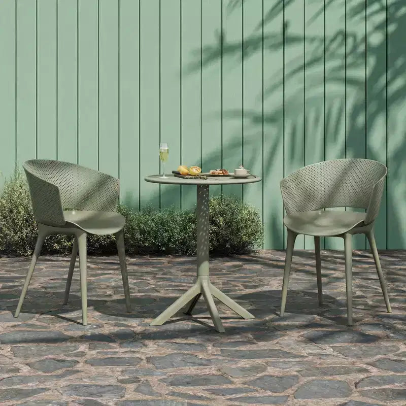 Christopher Knight Home Colette 3 Piece Outdoor Weather-Resistant Plastic Bistro Set