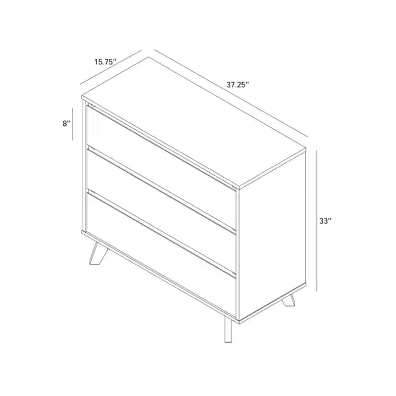 Max & Lily Scandinavian 3-Drawer Dresser