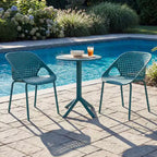 Christopher Knight Home Kevork 3 Piece Iron and Plastic Outdoor Bistro Set
