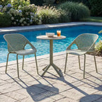 Christopher Knight Home Kevork 3 Piece Iron and Plastic Outdoor Bistro Set