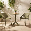 Christopher Knight Home Kevork 3 Piece Iron and Plastic Outdoor Bistro Set