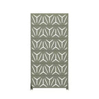 MAYEERTY Star 01 Olive Gray Galvanized Steel Room Divider, 72x35x16, 6-Piece Home Patio Privacy Screen