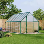 8'X16' Aluminum-Framed Polycarbonate Greenhouse, Heavy Duty Greenhouse with Quick Setup Structure and Roof Vent, Enhanced Aluminum Greenhouses Kit