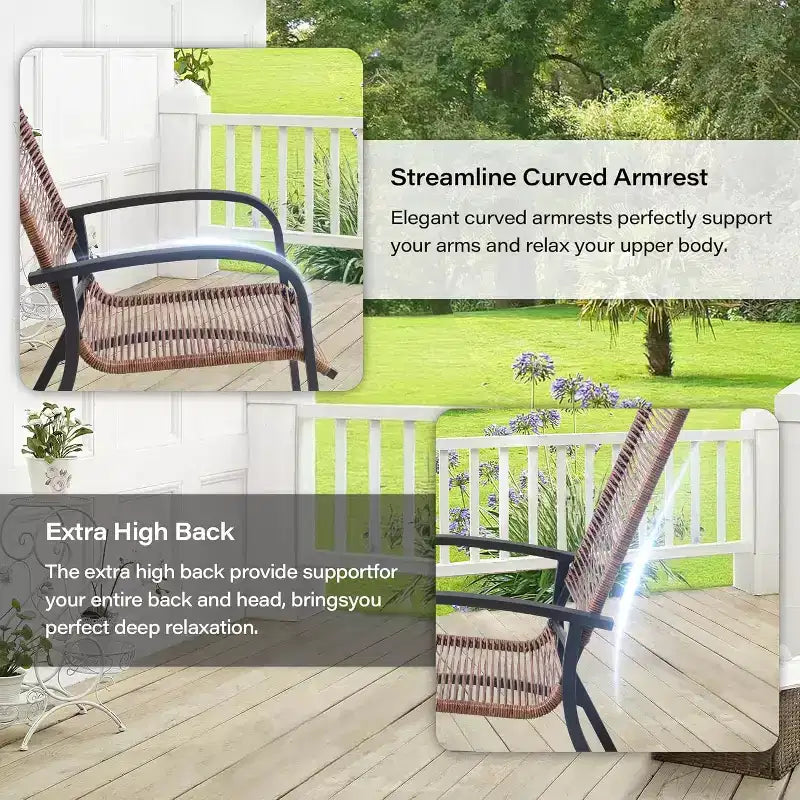 LAUSAINT HOME 5 Piece Patio Conversation Set