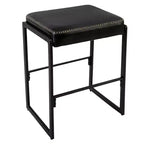 Counter Height Bar Stools, Metal Frame Makeup Stool, Thick Cushion, for Living Room, Dining