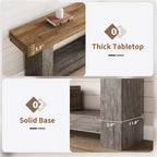 Farmhouse Console Table - 2-Tier Entryway Table with Storage for Living Room, Hallway & Entrance