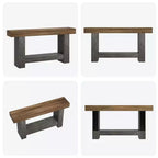 Farmhouse Console Table - 2-Tier Entryway Table with Storage for Living Room, Hallway & Entrance