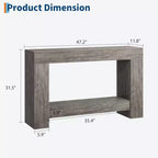 Farmhouse Console Table - 2-Tier Entryway Table with Storage for Living Room, Hallway & Entrance
