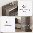 Farmhouse Console Table - 2-Tier Entryway Table with Storage for Living Room, Hallway & Entrance