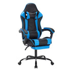 Ora Maison Ergonomic Gaming Chair with Footrest and Lumbar Support, Breathable Height-Adjustable Swivel Computer Chair for Adults,Blue