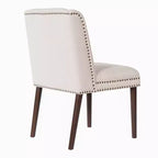 Christopher Knight Home Delph Modern Rivet Upholstered Dining Chairs with Rubber Wood Leg (Set of 2)