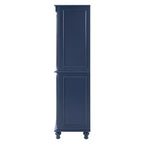 Zeus & Ruta 77.3 in Tall Kitchen Pantry Cabinet with 6 Doors, 5 Drawers, Adjustable Shelves, Freestanding Storage