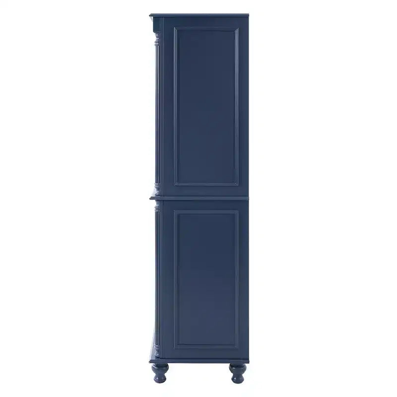 Zeus & Ruta 77.3 in Tall Kitchen Pantry Cabinet with 6 Doors, 5 Drawers, Adjustable Shelves, Freestanding Storage