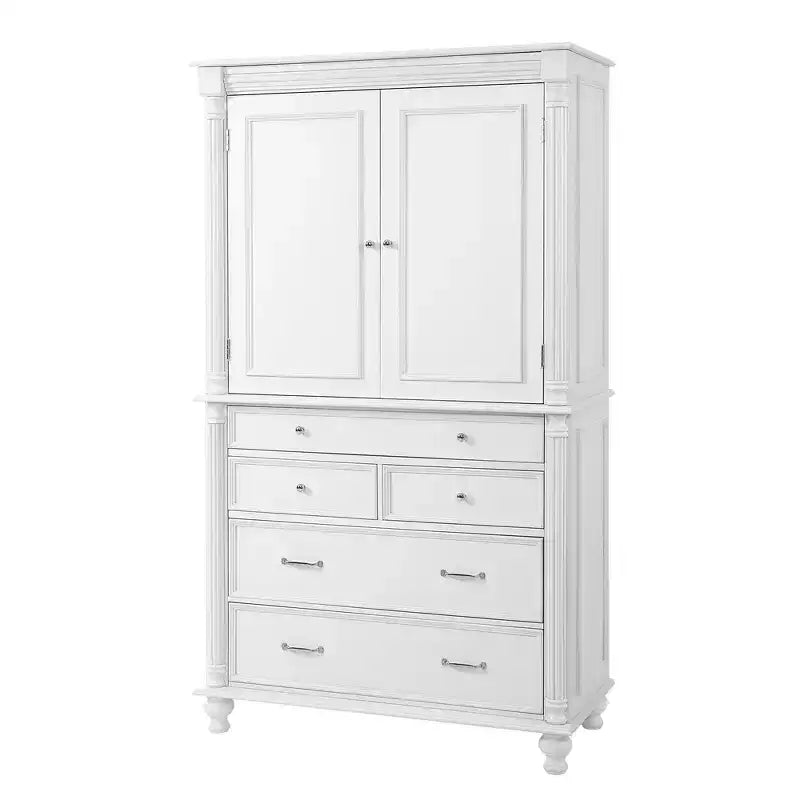 Zeus & Ruta 77.3 in Tall Kitchen Pantry Cabinet with 6 Doors, 5 Drawers, Adjustable Shelves, Freestanding Storage