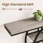 Industrial 55 Console Table, 5-Tier Narrow Entryway Sofa Table with Metal Frame & Multi-Functional Storage Shelves for Living Room & Hallway