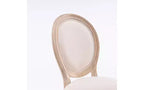 Set of 2 Upholstered Dining Chairs, French Style Linen Fabric Seat, Accent Side Chairs for Kitchen Dining Room
