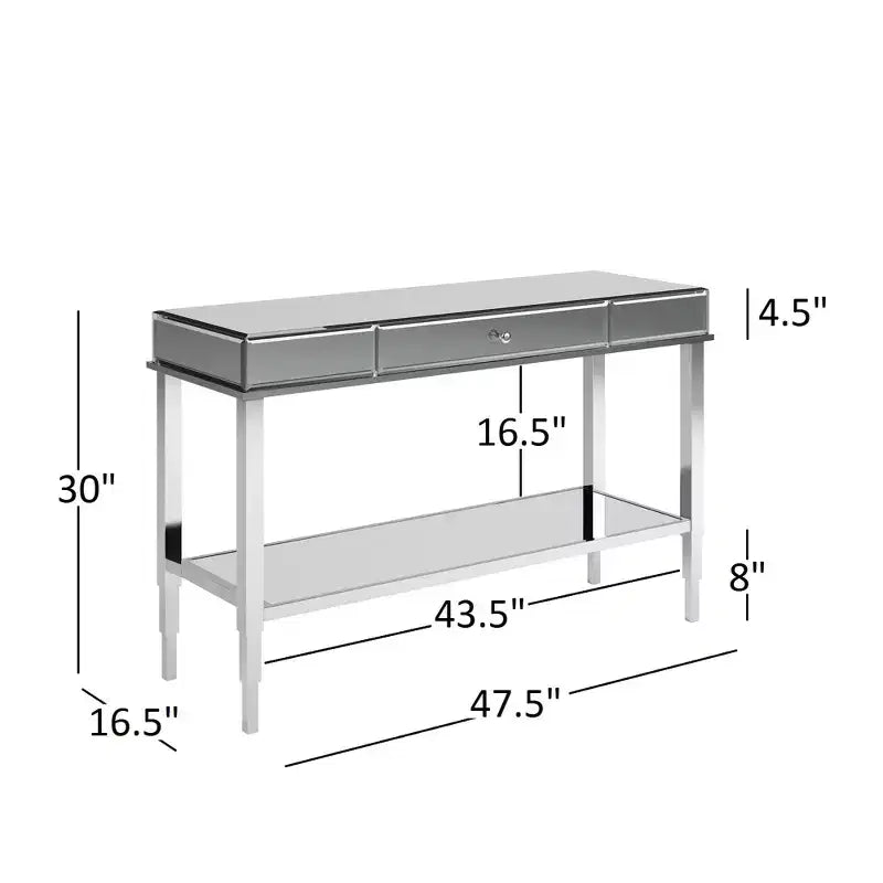 Hutton Mirrored 1-Drawer TV Stand - iNSPIRE Q