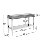 Hutton Mirrored 1-Drawer TV Stand - iNSPIRE Q