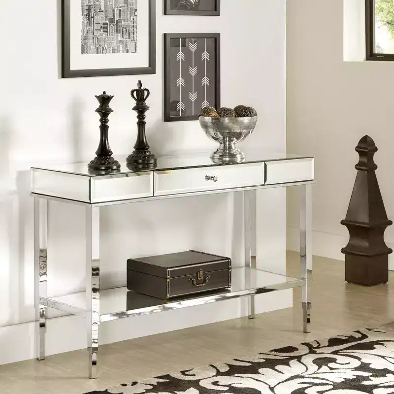 Hutton Mirrored 1-Drawer TV Stand - iNSPIRE Q