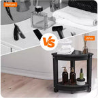 VINGLI HDPE Corner Shower Stool  Waterproof Shower Bench Seat with Storage Shelf & Showerhead Holder