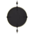 Uttermost Guardrail Antique Brass 31 x 47 3/4 Round Wall Mirror