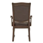 Torrin Brown Faux Leather W/ Arms Dining Chairs (Set of 2) - Cherry - iNSPIREQ
