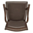 Torrin Brown Faux Leather W/ Arms Dining Chairs (Set of 2) - Cherry - iNSPIREQ