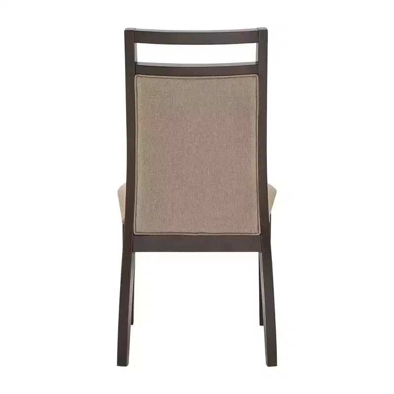 Krista Espresso and Grey Linen Dining Chair (Set of 2) - Brown - iNSPIREQ