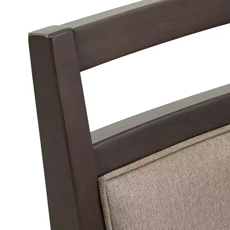 Krista Espresso and Grey Linen Dining Chair (Set of 2) - Brown - iNSPIREQ
